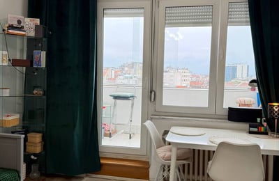 Location d’un studio lumineux, 34 m², centre de la vieille ville, Belgrade, Serbie